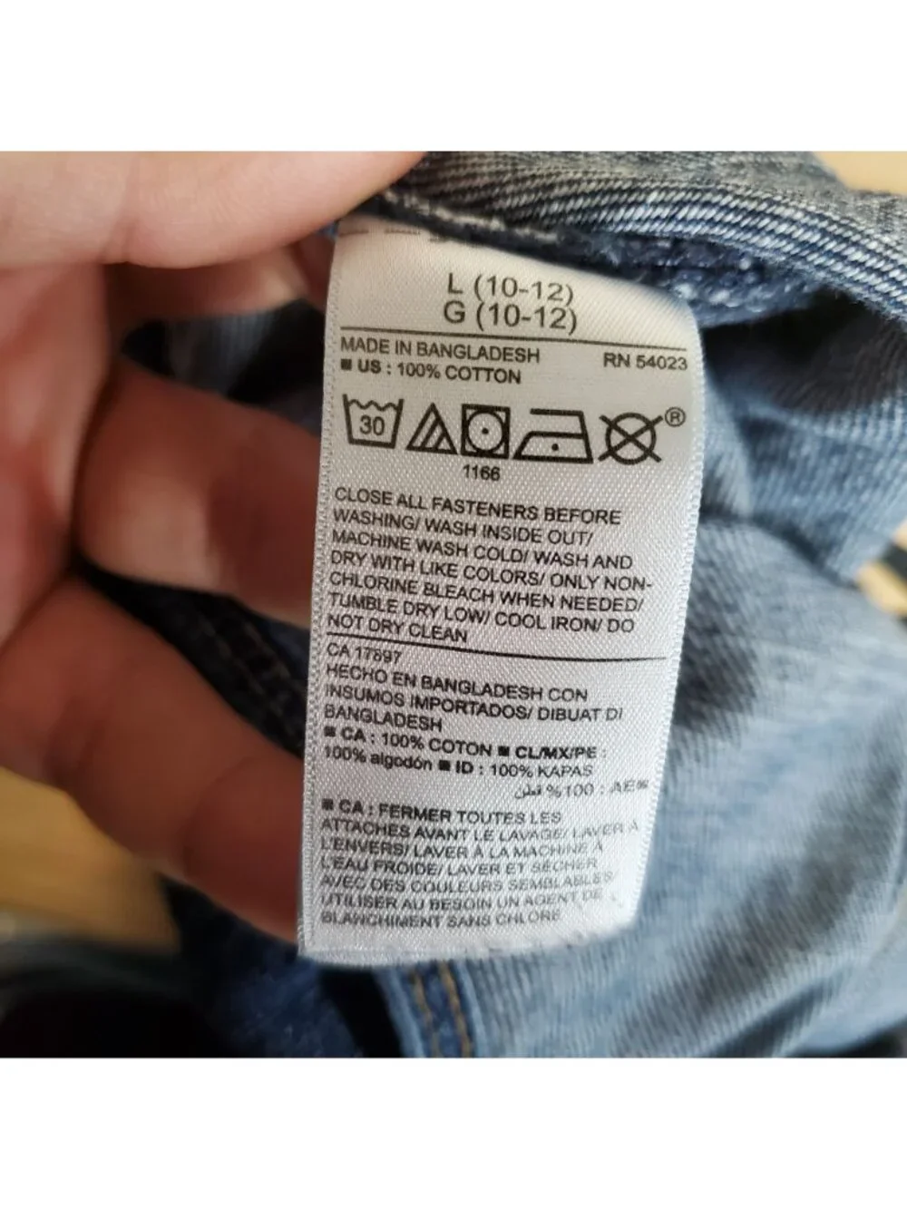 Old Navy Shorts Girls Large Blue Denim Adjustable Straps Rolled Hem